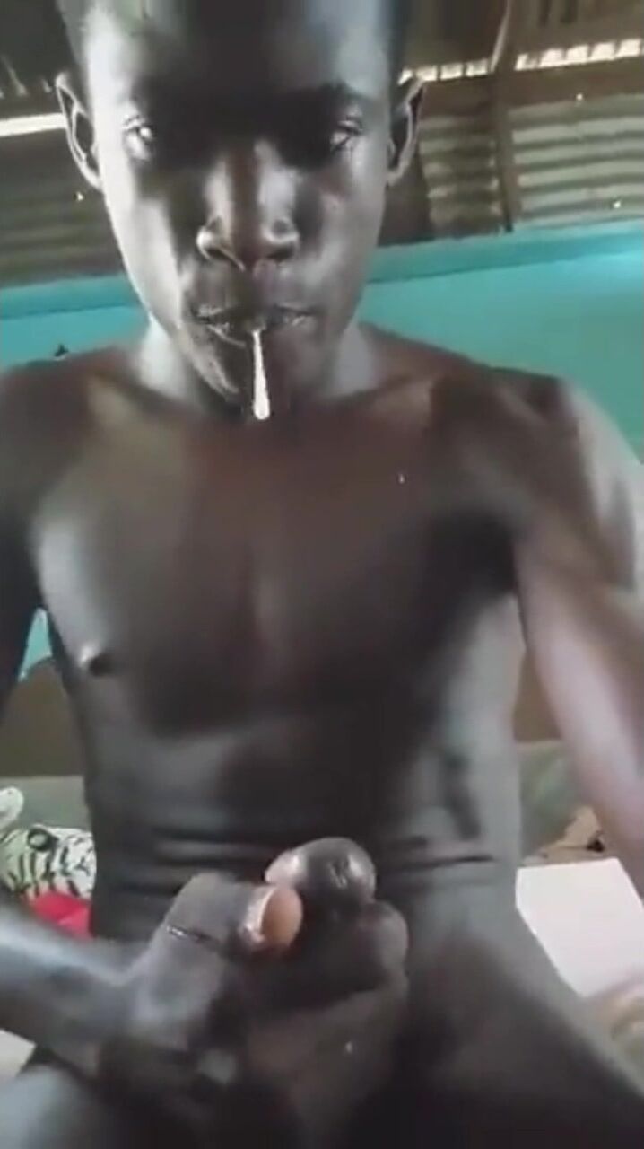 [03] 3 black twink boy - dick, jerking and load