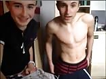 Smooth cock showoff by 2 eager boys