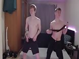Amateur friends shake asses and willys