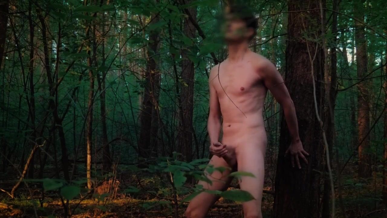 [344] pajeándose y corriéndose en el bosque