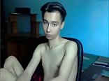Smooth boy with nice eyes jerks off