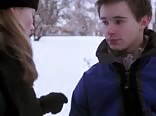 A kiss on the snow twink tube