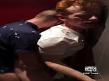 Quickie gay porn in the toilet stall