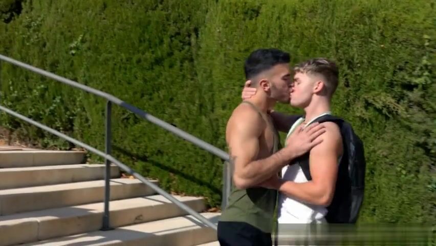 A very hot interracial threesome barebacking gay boys porn