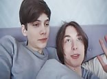 Adorable couple bareback fun day