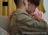 Cute curly haired boy banged in gay porn tube vid