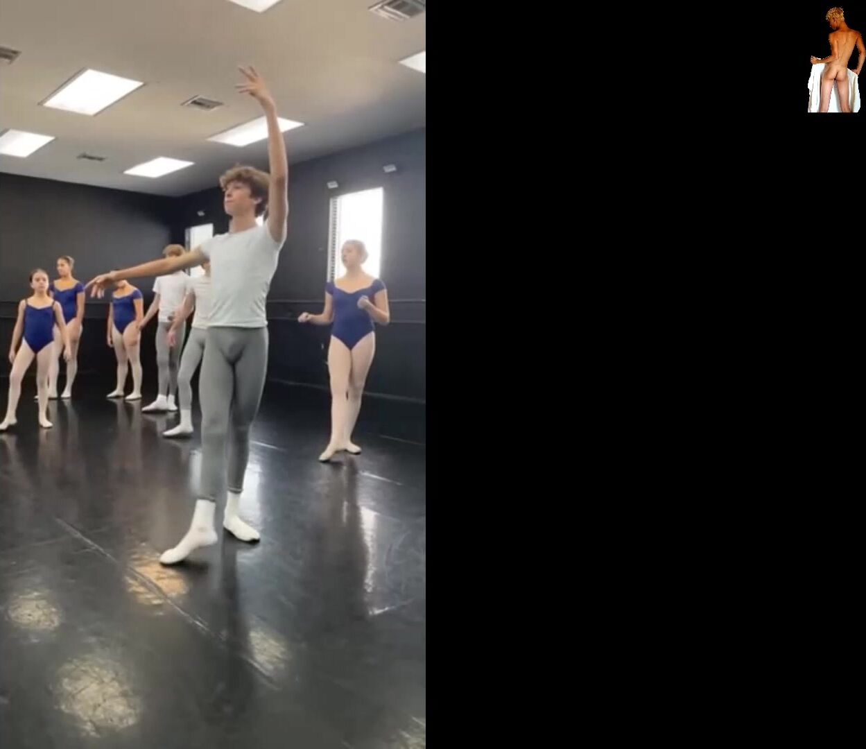 Gorgeous ballet boys show bulges and hot butts