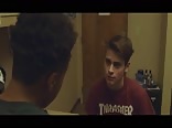 Closeted gay twink takes daddy's raw cock