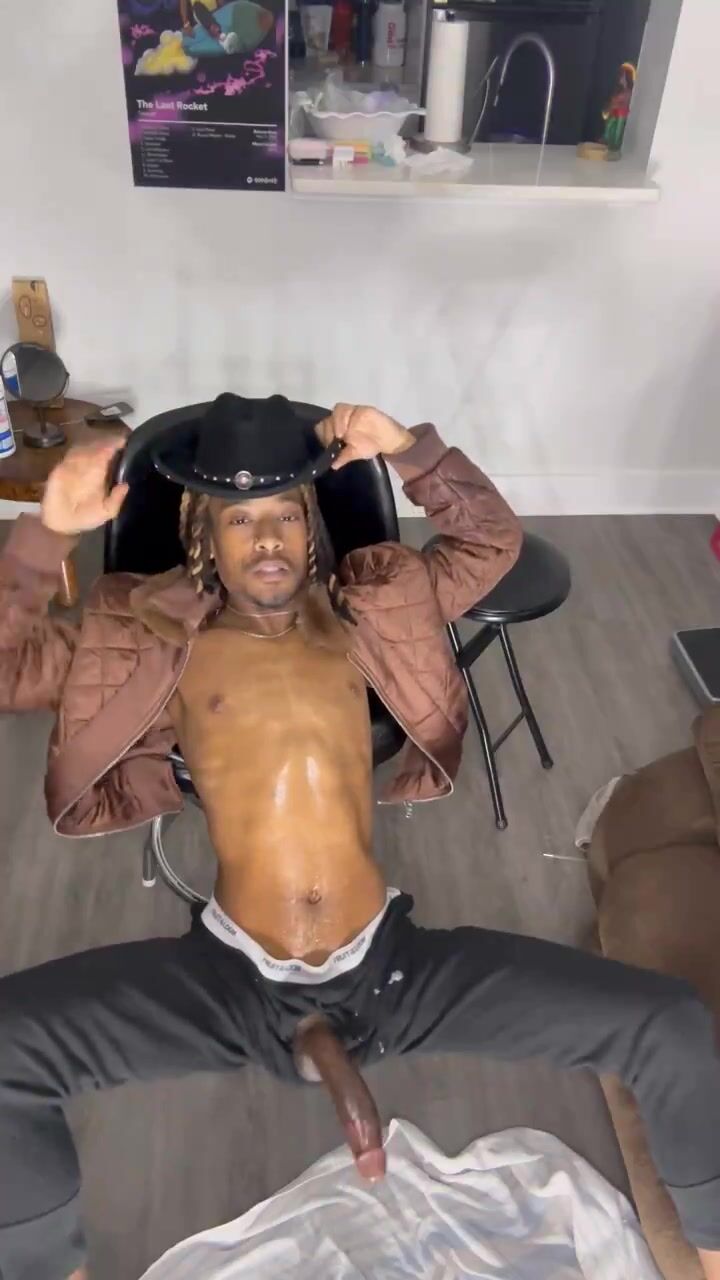 Latino black teen jerks his cock 36
