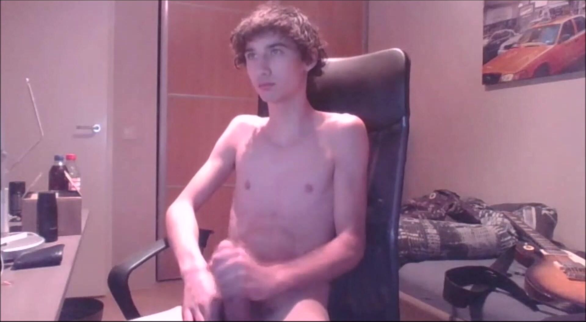 Skinny twink shows it all