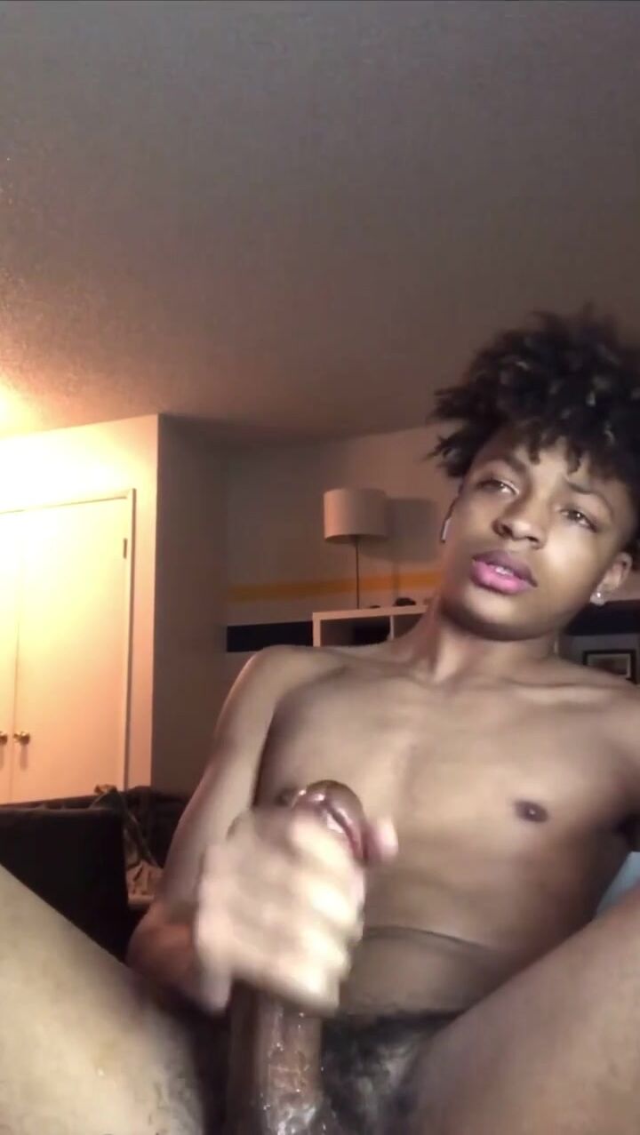 Black teen twink jacks off barely legal
