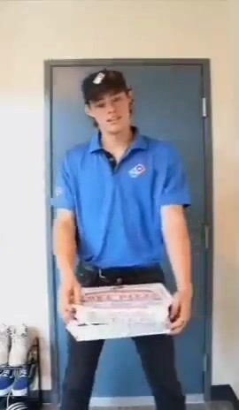 Pizza delivery twinks take sausage