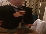 Religious twink jerks off after church