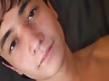 Post-shower twink shoots creamy load for camera