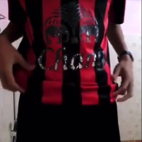 Thai teen jerks his cock