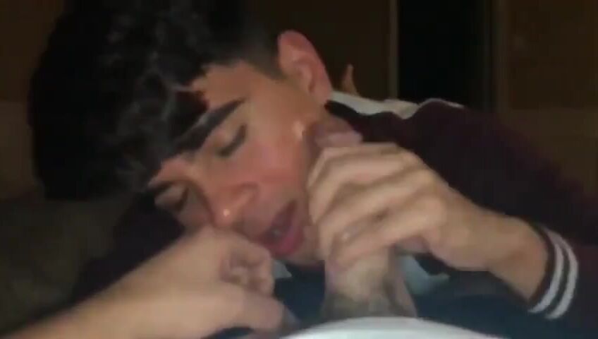 Cute twink sucks cock for the first time