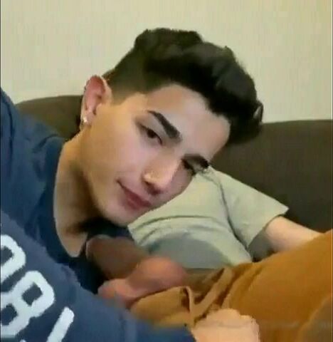 Amateur twink homemade blowjob on webcam