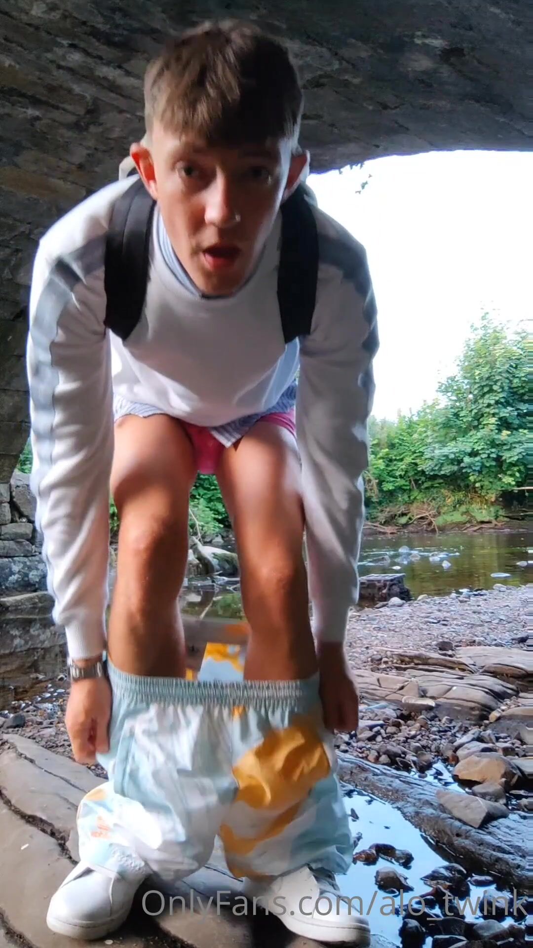Amateur teens strip public bare cock