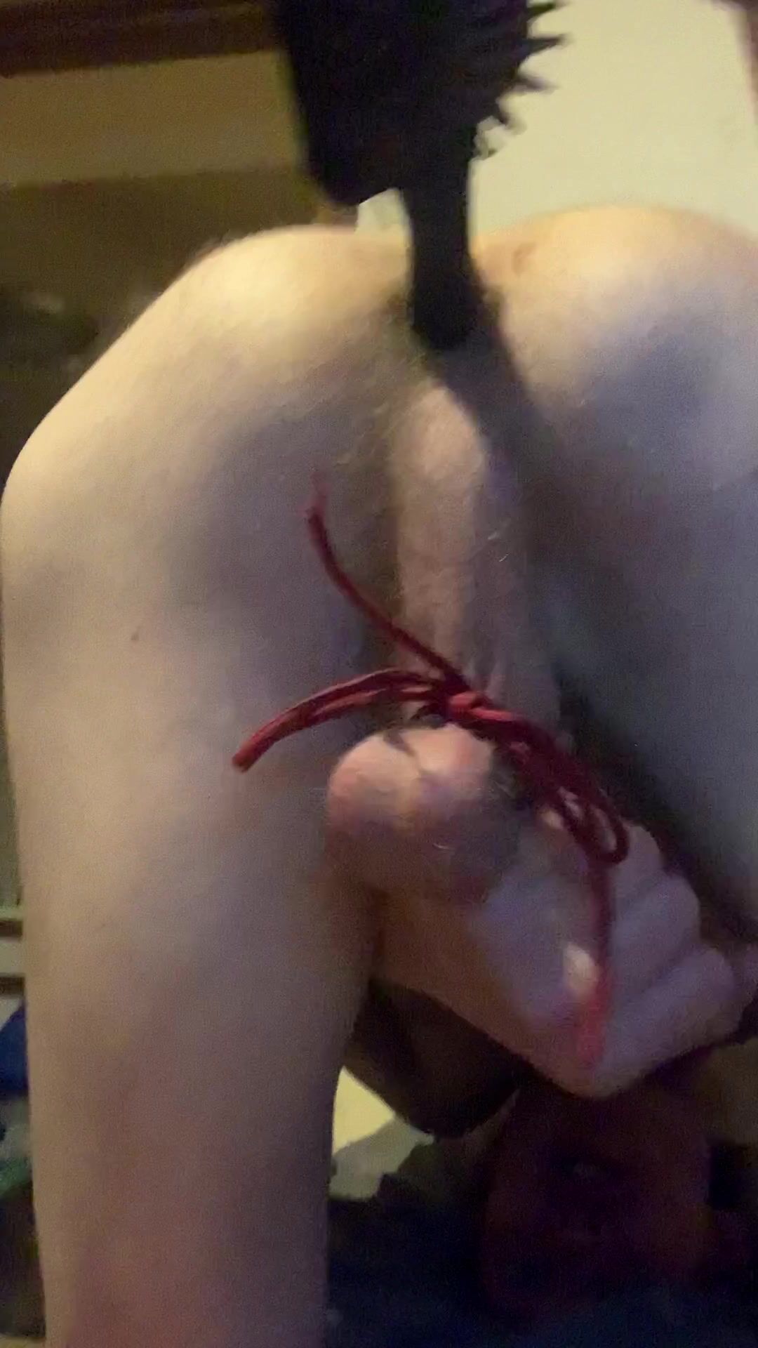 Anal with a hairbrush