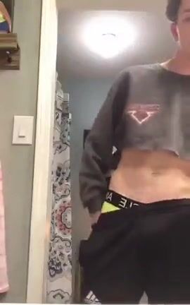 Cam boy strips and shows off