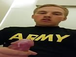 Army boy unloads his cum
