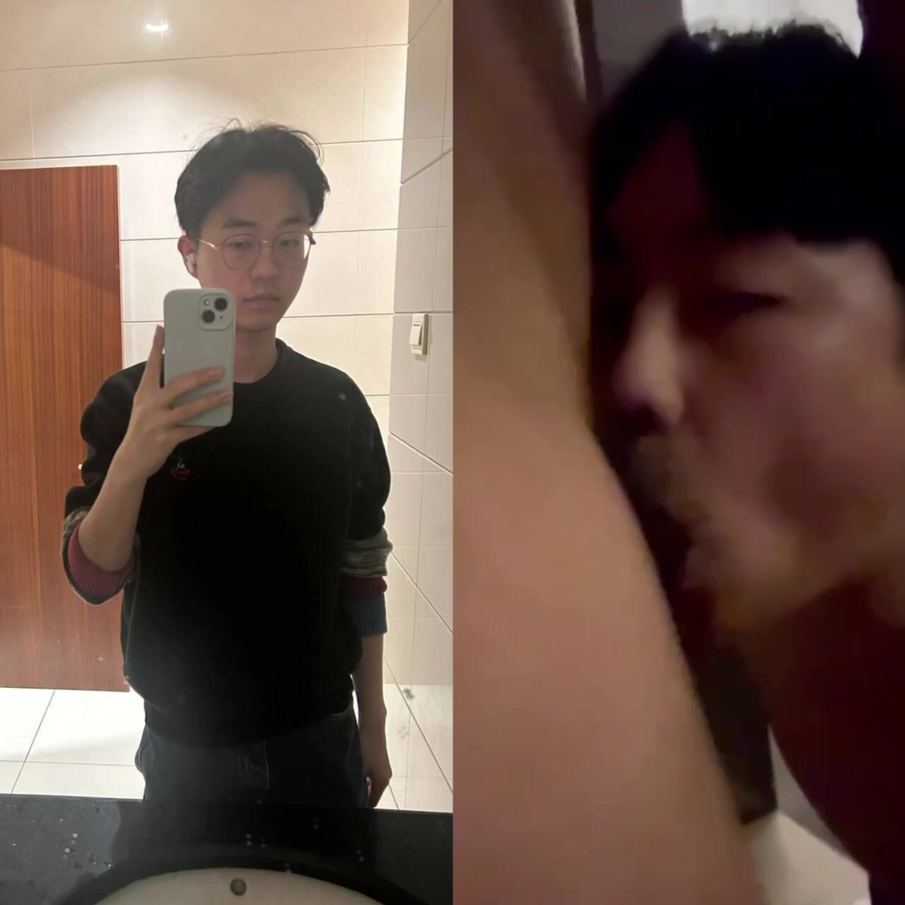 Asian twink sucks hard cock