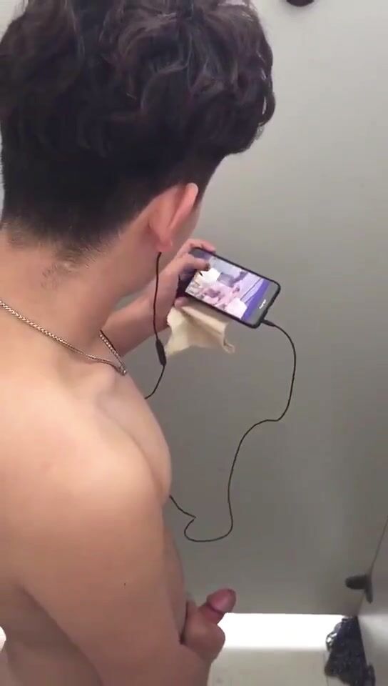 Asian boy spied watching porn