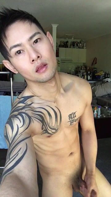 Asian exhibitionist boy shows off on cam