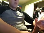 Asian shoots a monstrous load playing with toys