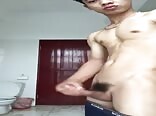 Asian twink shoots nice load of cock juice