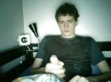 Average boy jerks his hard cock