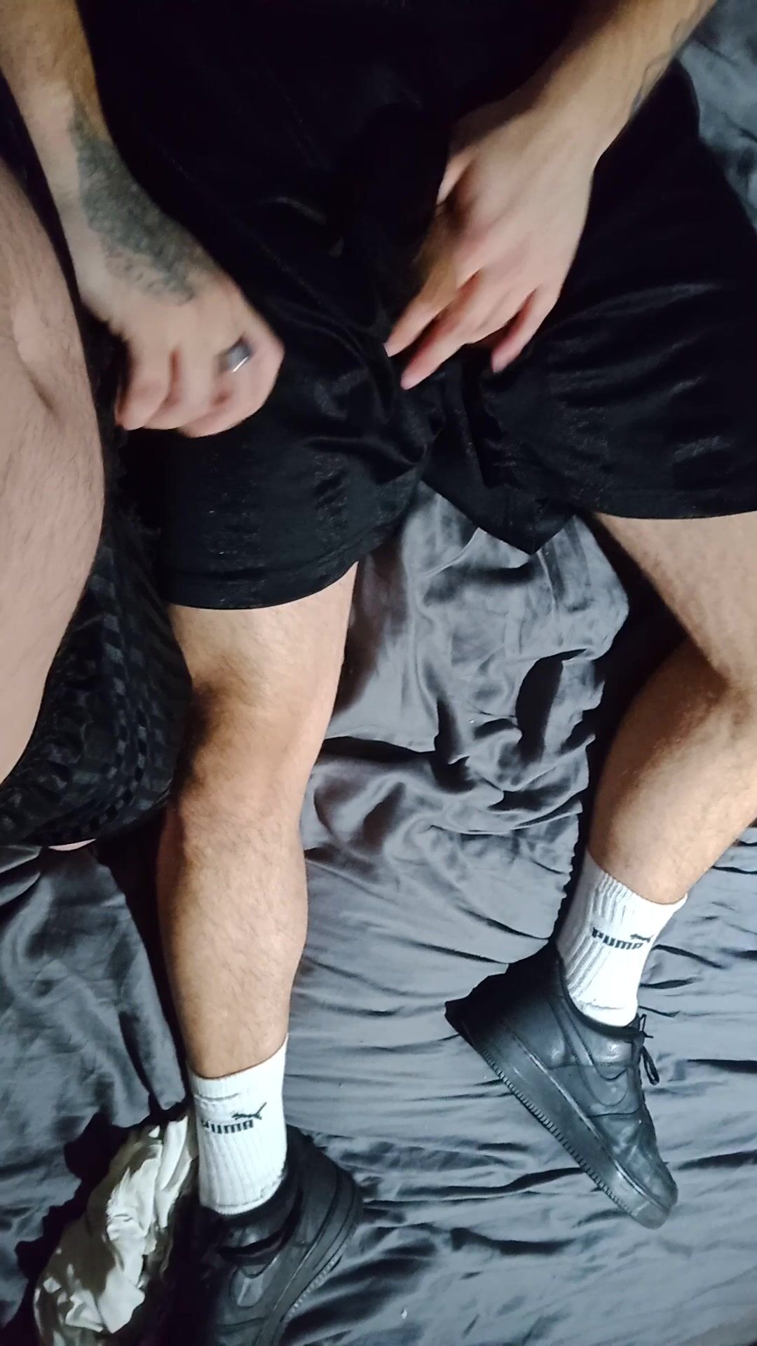 Bad boy begs friend for raw bareback cock