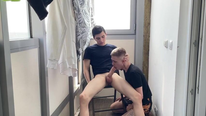 Balcony blond blowjob gay porn videos
