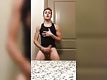 Bathroom jerkin session