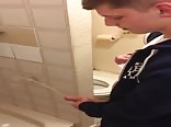 Piss play in the bathroom
