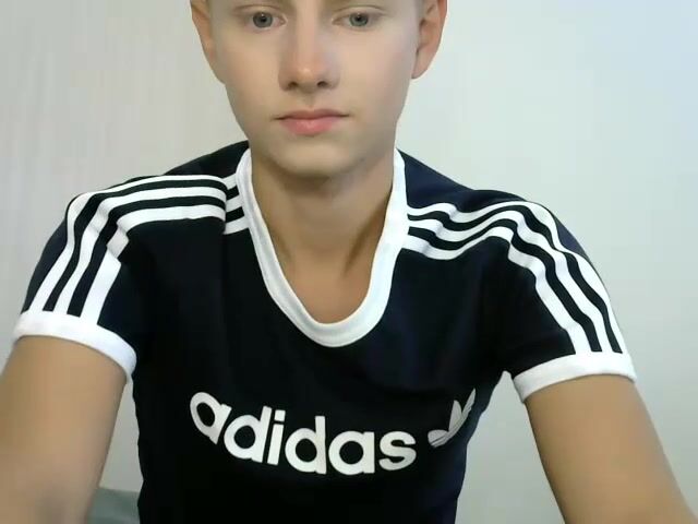 Beautiful blond adidas boy cum facial