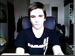 Beautiful boy masturbating in her room