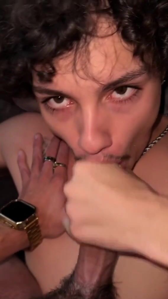 Bi latino twink sucks first cock