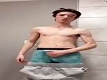 Big boner boy shows twink daddy muscle bareback cock