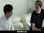 Big bro lets little bro lick his ass boys porn