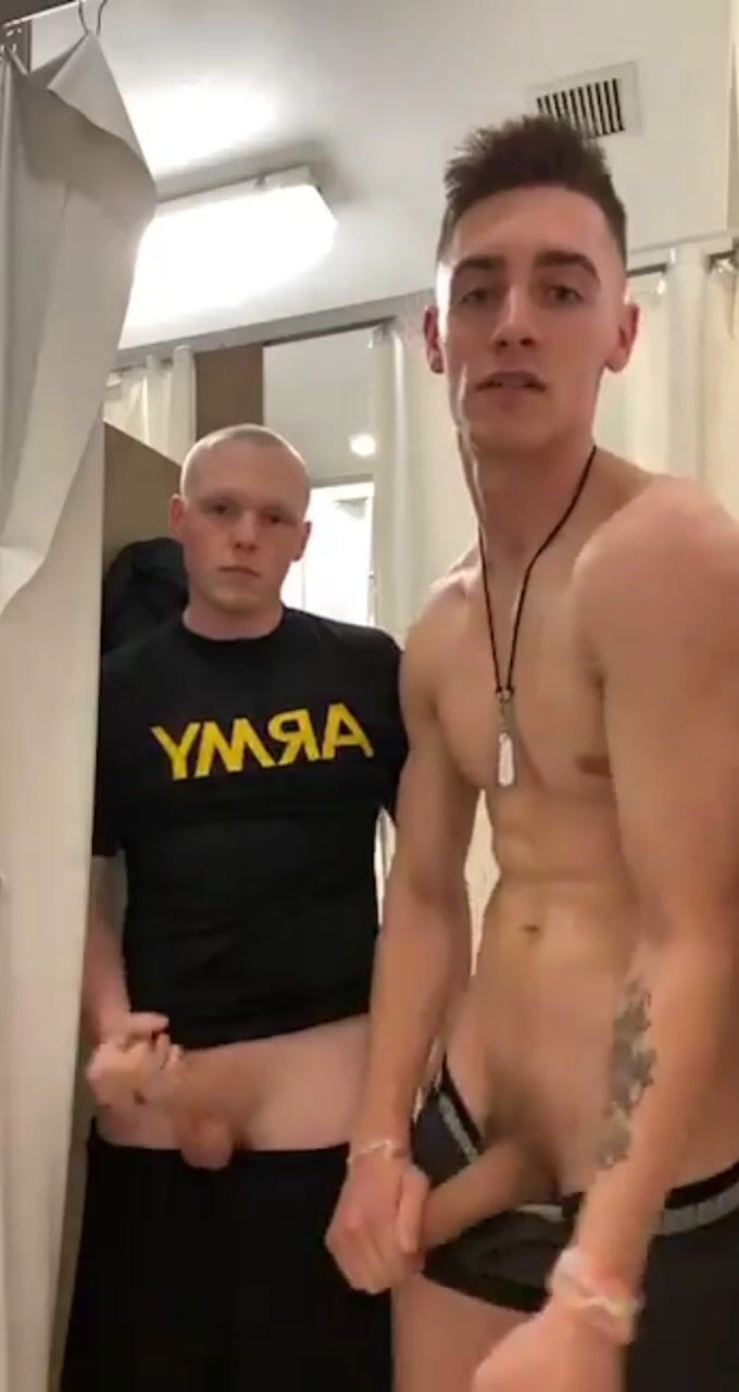 Big dick friends fooling around in bathroom