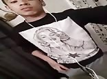 Big thick cock out of his joggers