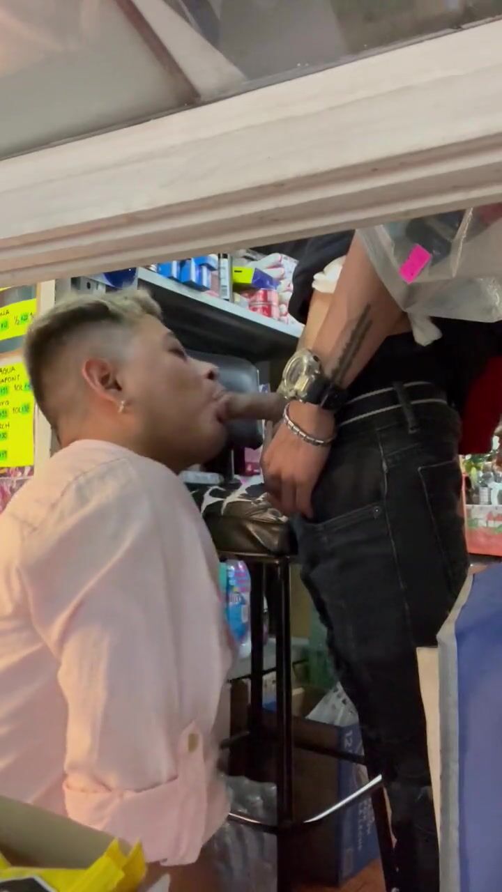 Bj in the shop public sex boys porn