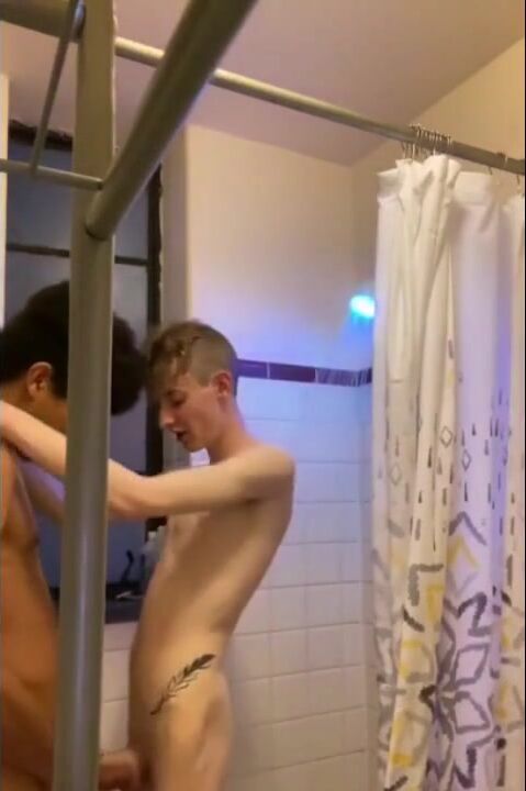Shower shag raw twink daddy muscle