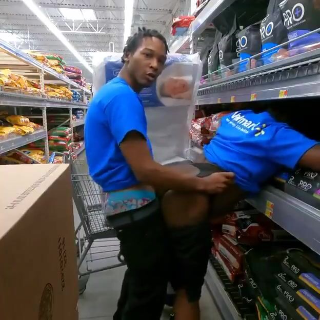 Black dudes raw fuck in store