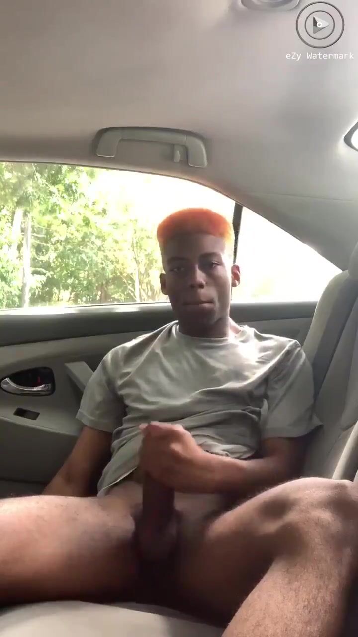 Black solo car outside cum