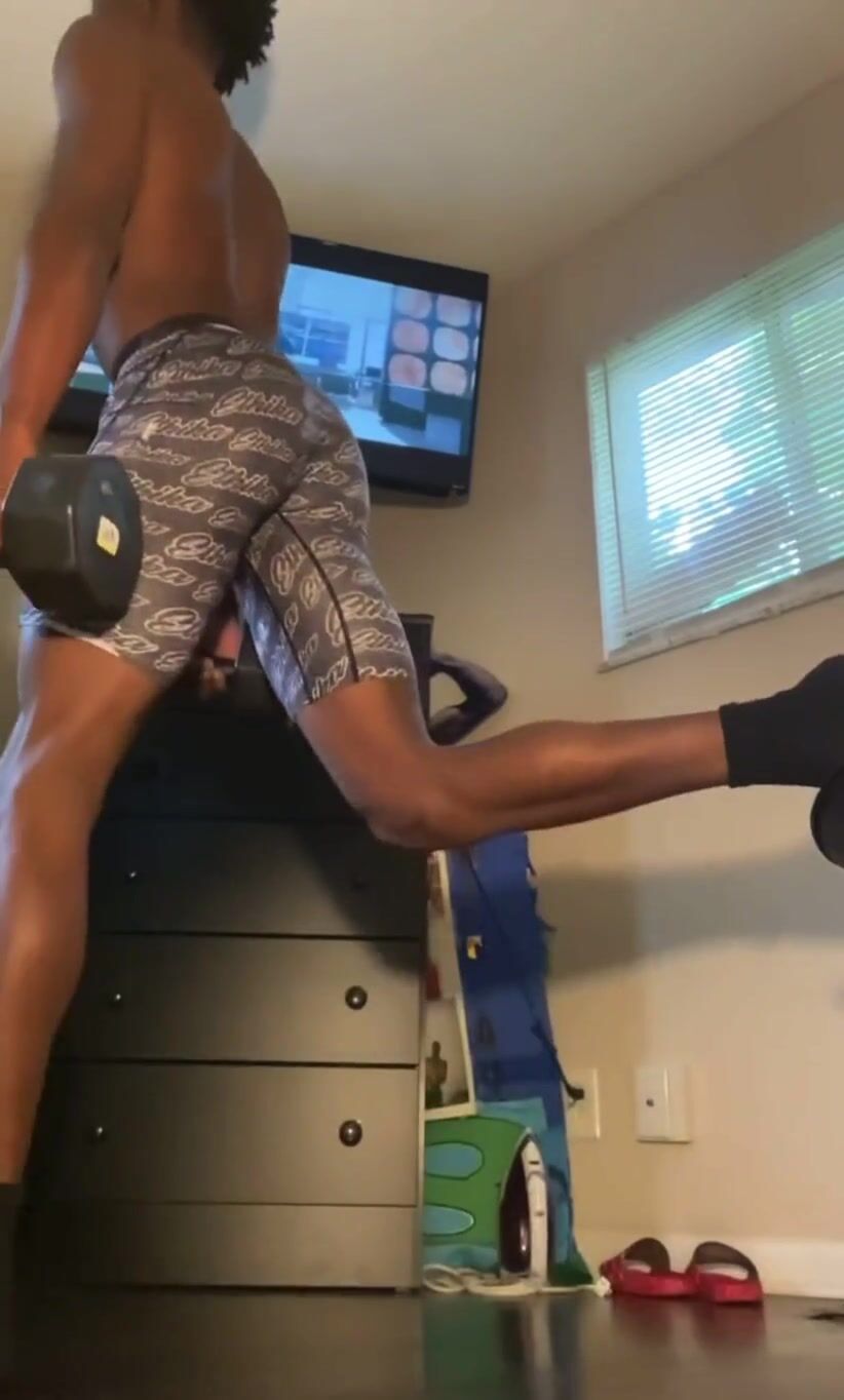 Black teen exercises and cums on boys in hot porn