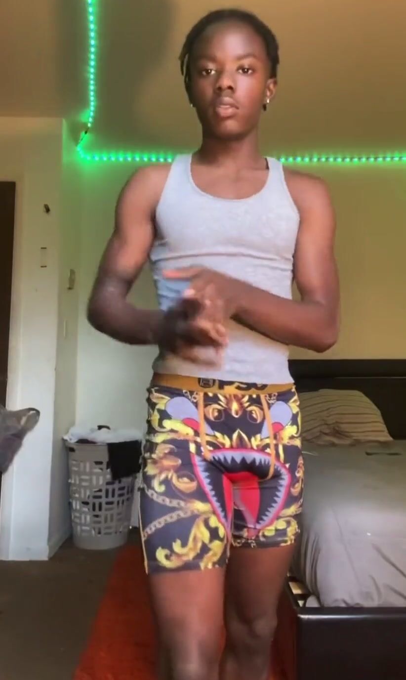 Black teen rides dildo hard