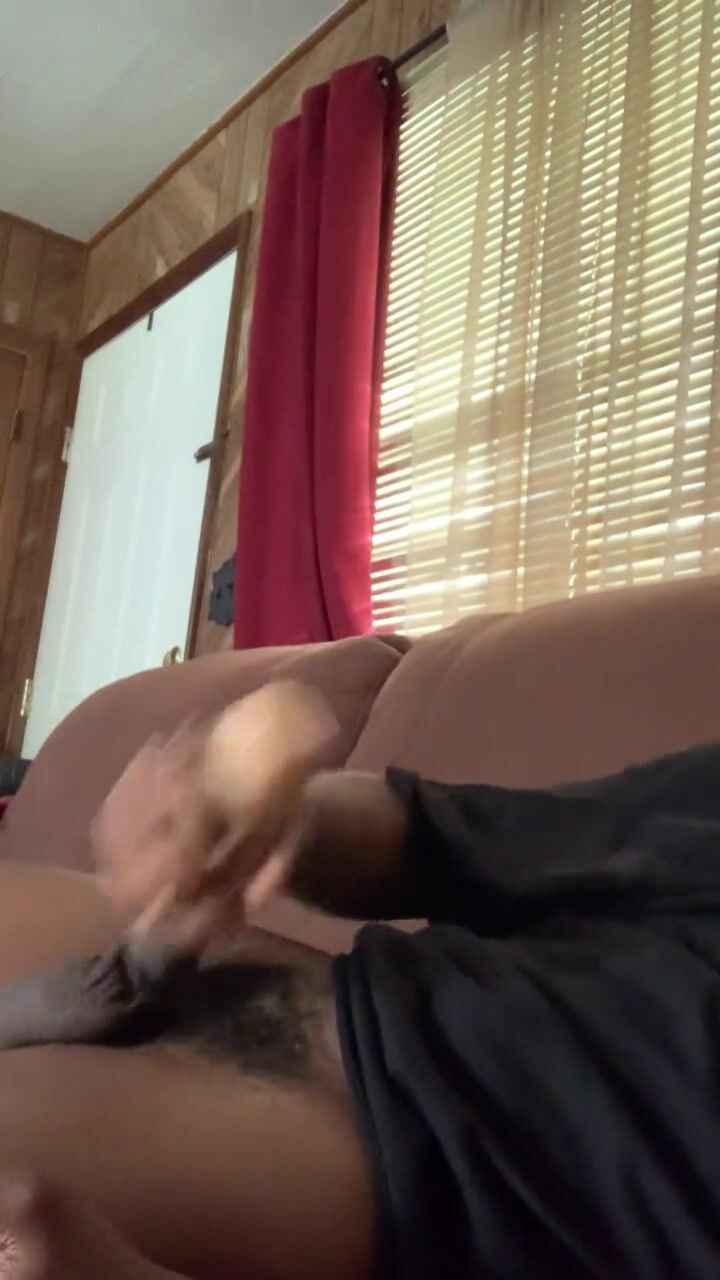 Black twink enjoys himself