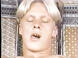 Blond twink jogger barebacked by muscle daddy